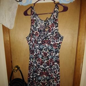 Hot Topic Brand Skull and Roses sleeveless dress with back key hole cut out..XXL